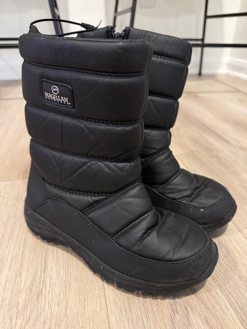 Magellan Kids Snow Boots Size 3 Black Winter Boots Waterproof Outdoor